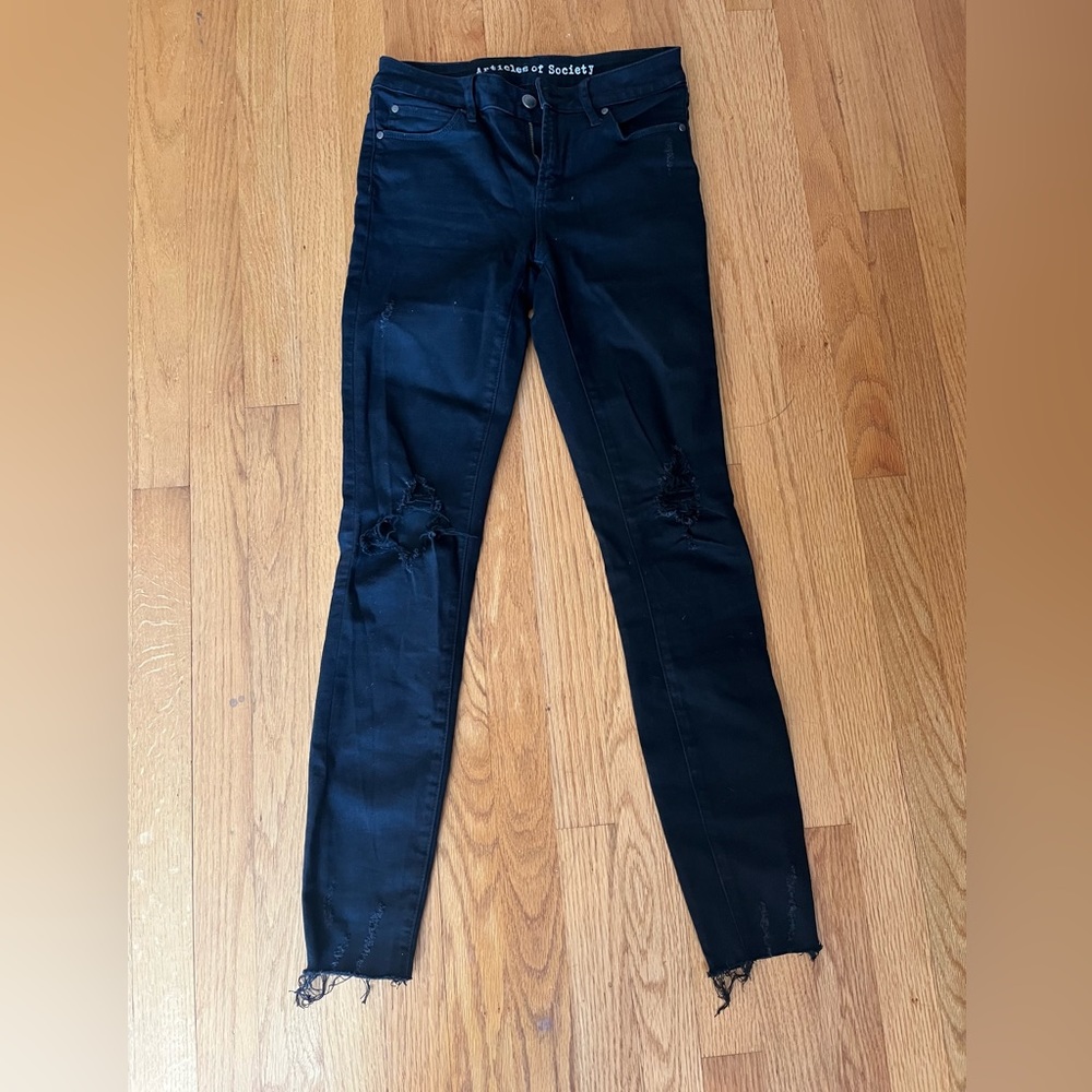 Articles of Society distressed jeans in black!